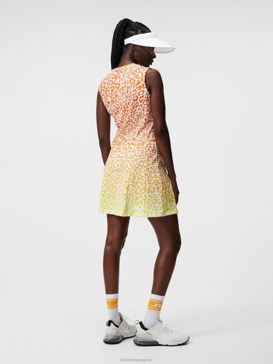 kleding DV4NR1647 vrouwen leo weerspiegelt zonsondergang J.Lindeberg jurk met jasmijnprint